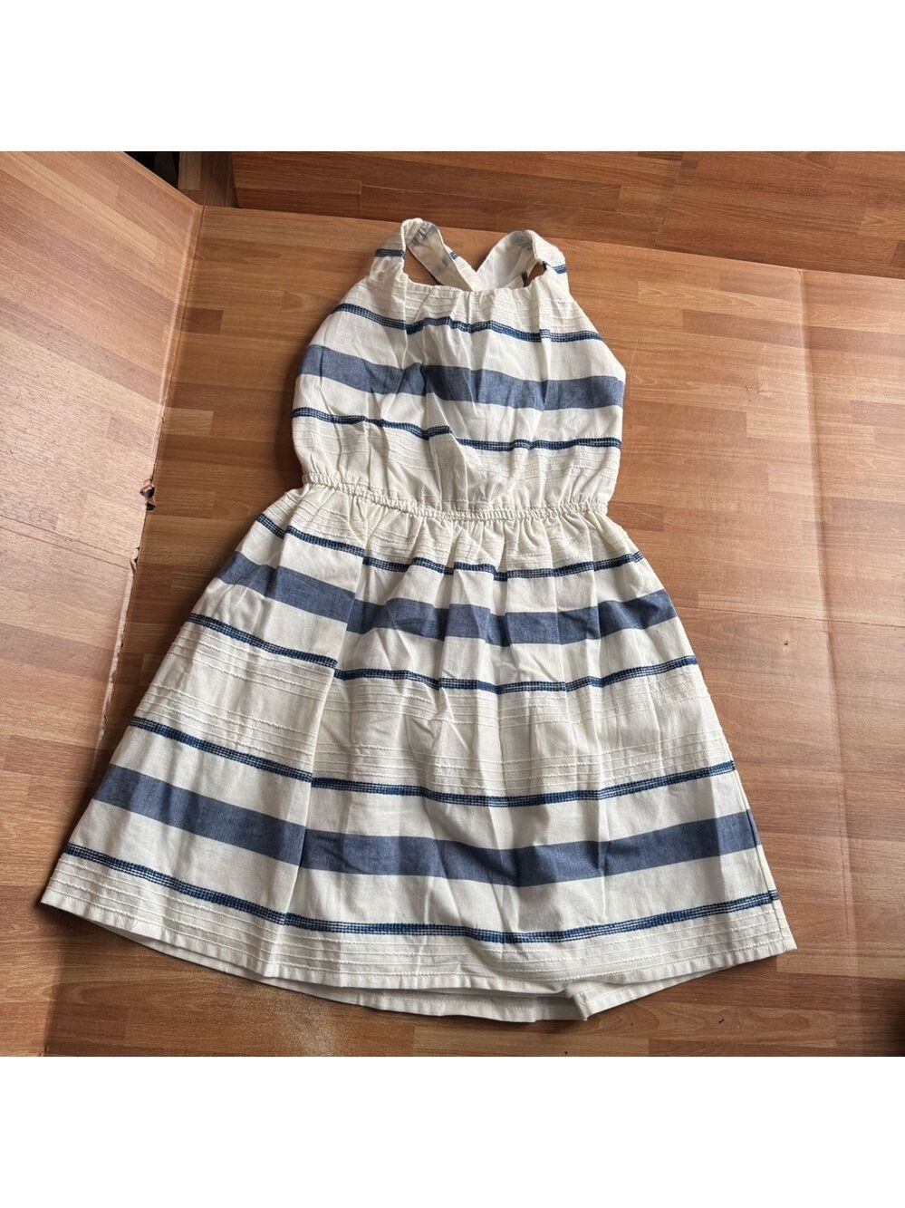 Mayoral summer blue and white striped halter style size 10 nwt - Picture 1 of 11